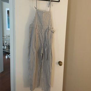 Free people striped jumpsuit M